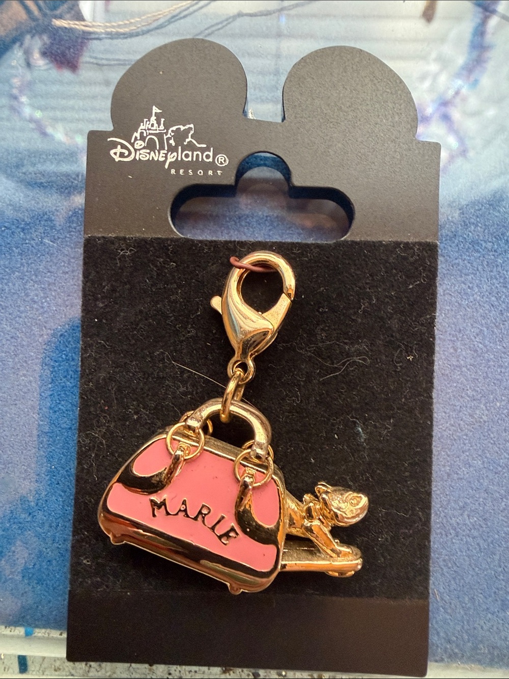 Disney Pink and Gold Marie Purse Charm with Lobster Clasp